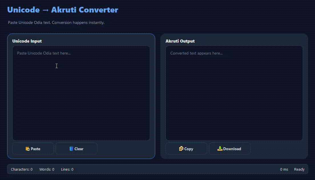 Animated preview of the Lipika converter in action